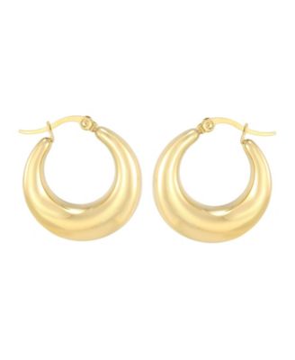 Gold-Tone Stainless Steel Hoop Earrings