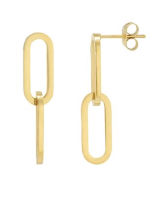 Gold-Plated Nickel-Free Paperclip Drops Earrings