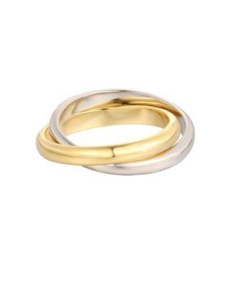 Women's Cubic Zirconia Two-Tone Rolling Ring