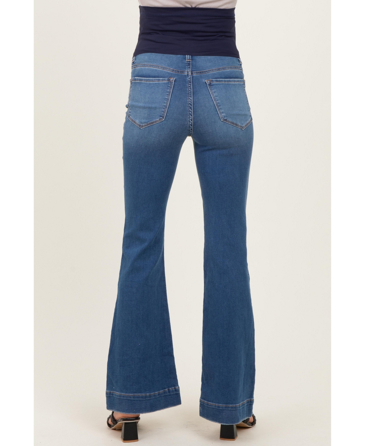 Pinkblush Maternity High-Waisted Flare Over-Belly Waistband Jeans