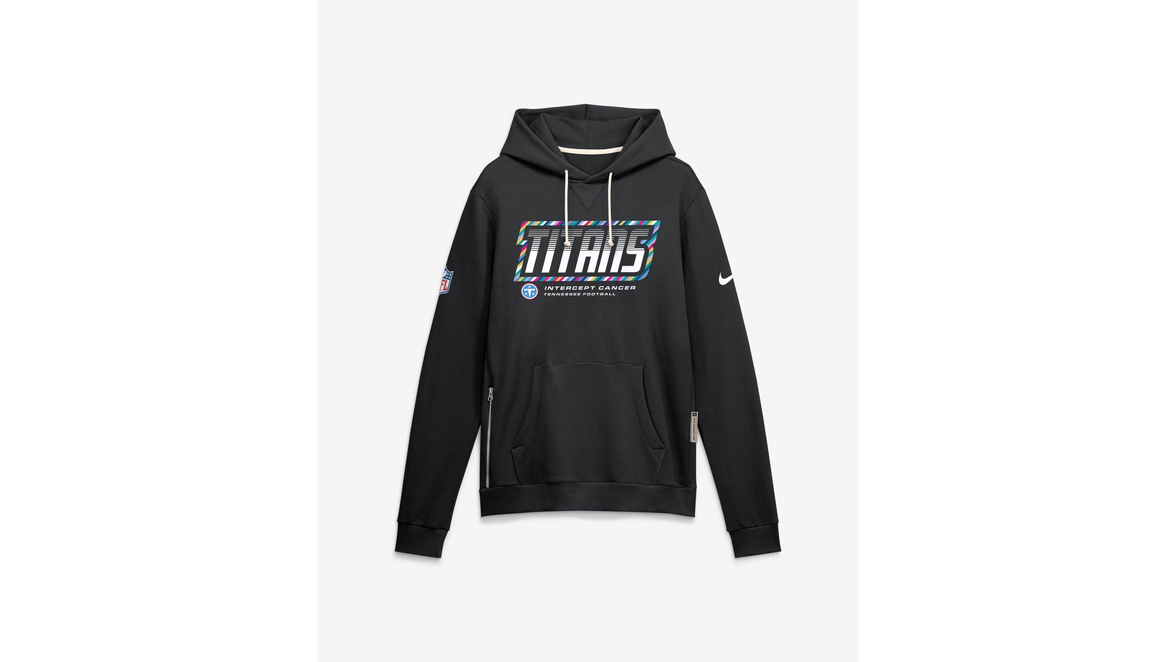 Nike Men's Black Tennessee Titans 2026 Nfl Cruical Catch Sideline Dri-Fit Pullover Hoodie