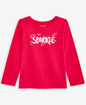 Toddler Girls' 12M-5T Tis the Season to Sparkle Long-Sleeve Graphic T-Shirt