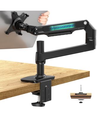 Aluminum Monitor Arm Desk Mount Fully Adjustable Cable Management Maximize Desk Space