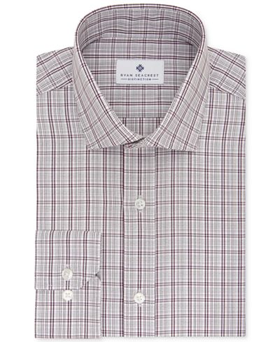 Ryan Seacrest Distinction Men's Slim-Fit Non-Iron Wine Dress Shirt, Only at Macy's