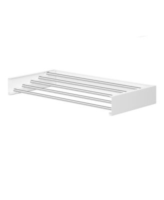 Wall-Mounted Clothes Drying Rack, Foldable Laundry Rack with 6 Rods, 31.5 x 15.7 x 4.1 Inches