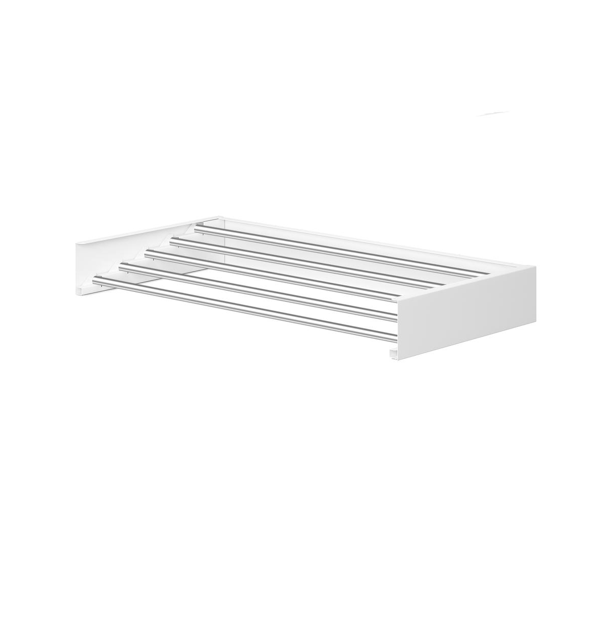 SongmicsHome Wall-Mounted Clothes Drying Rack, Foldable Laundry Rack with 6 Rods, 31.5 x 15.7 x 4.1 Inches