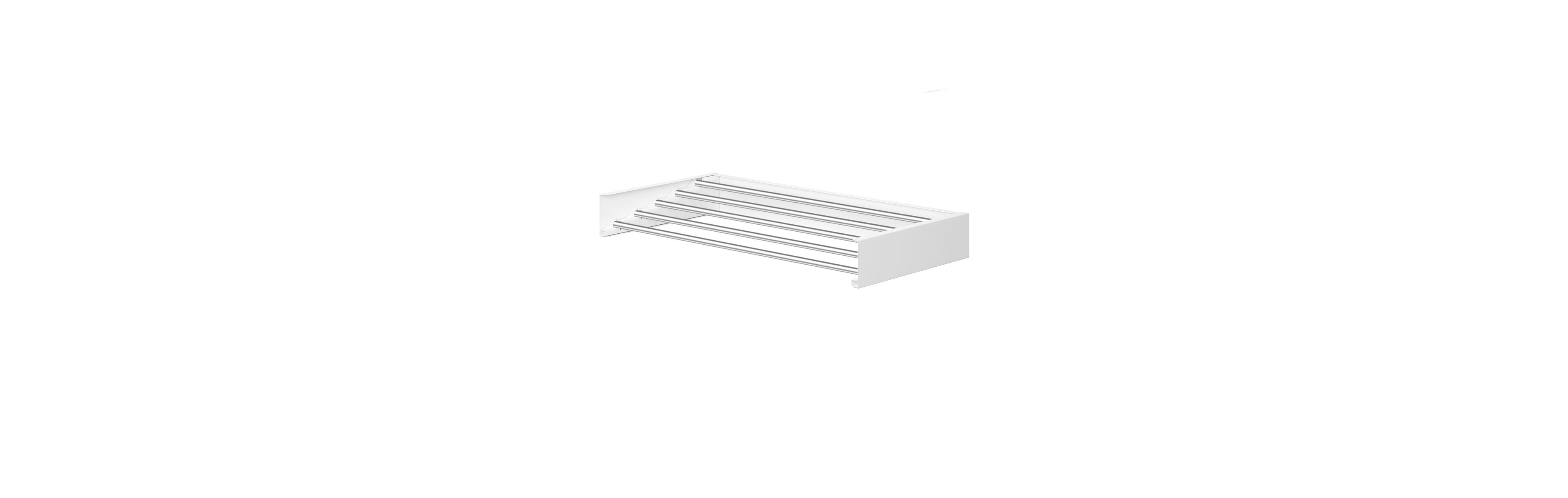SongmicsHome Wall-Mounted Clothes Drying Rack, Foldable Laundry Rack with 6 Rods, 31.5 x 15.7 x 4.1 Inches
