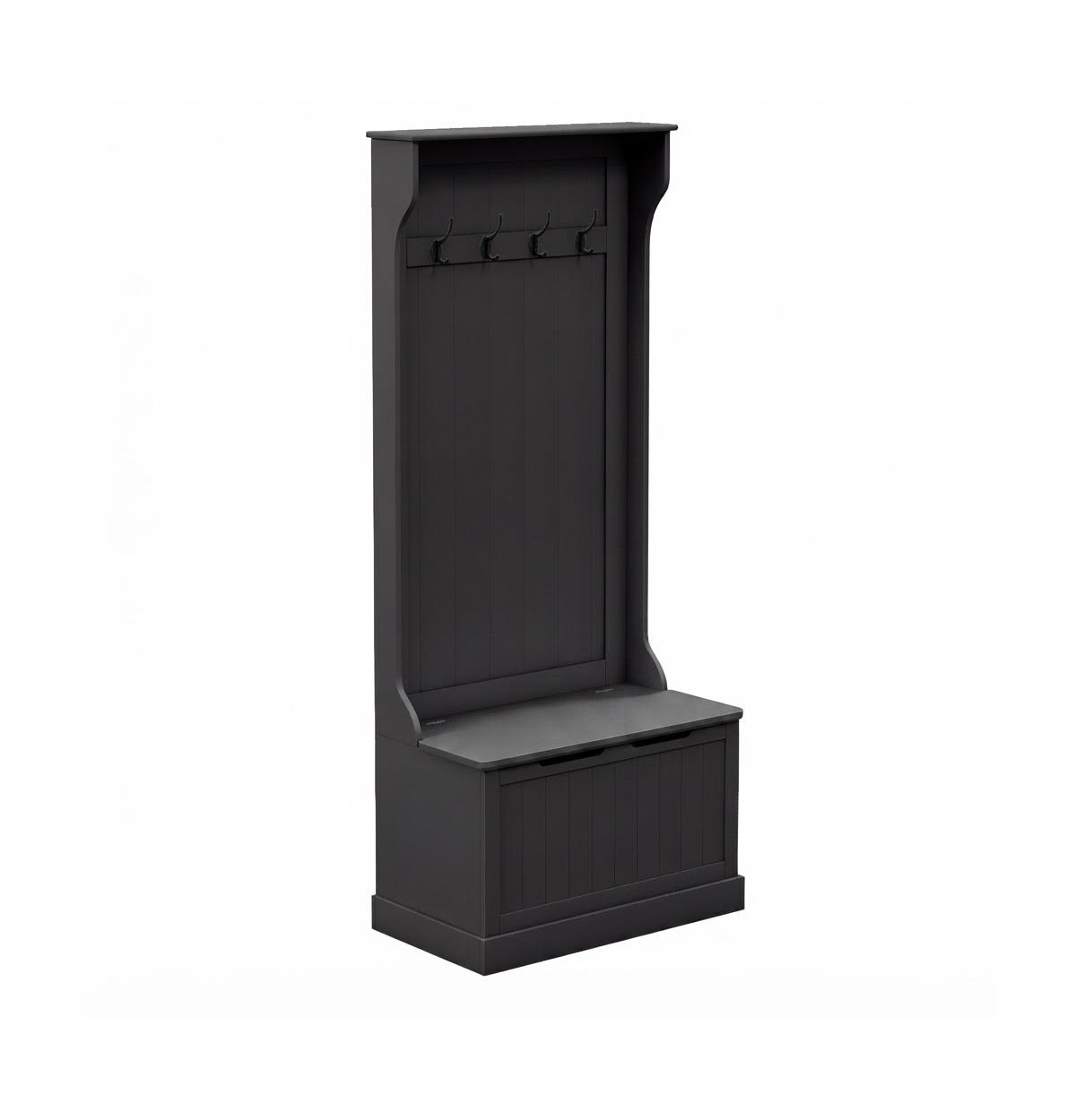 Slickblue Hall Tree with Shoe Bench, Coat Hooks and Flip-Top Storage Bench