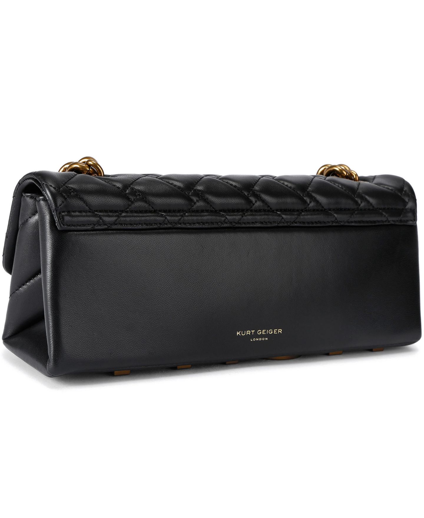 Женская сумка Kurt Geiger London Kensington East West Quilted Small Shoulder, цвет: Чёрный — фото 4