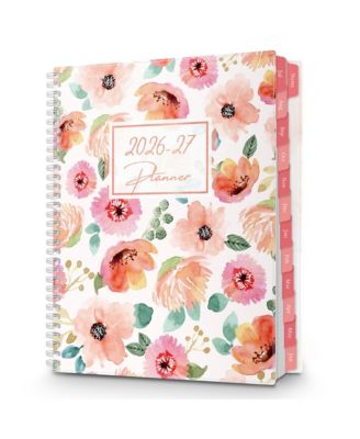 Weekly Monthly Academic Planner Large Size With Stickers Bookmark Note Pages Pocket For School Office Organization