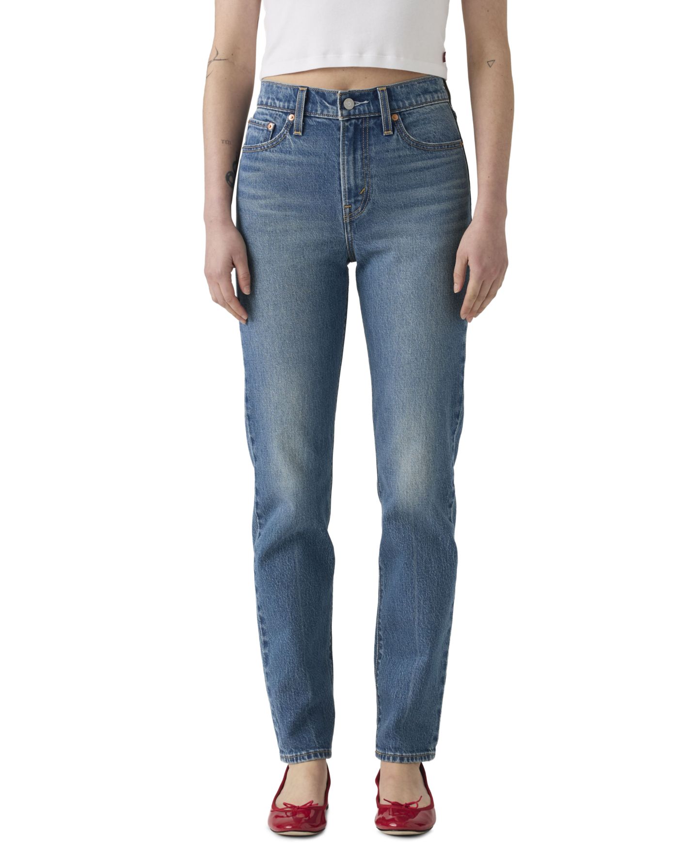 Женские джинсы Levi's Wedgie Slim High-Rise Stretch, цвет: City Slim — фото 1