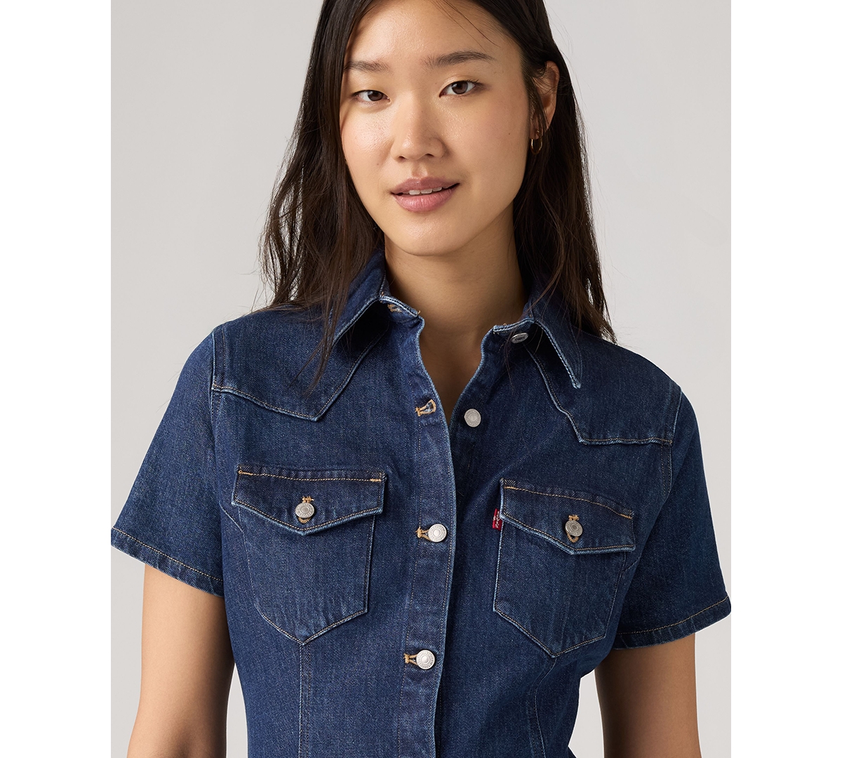 Levi's Women's Trace Western Denim Shirt Dress
