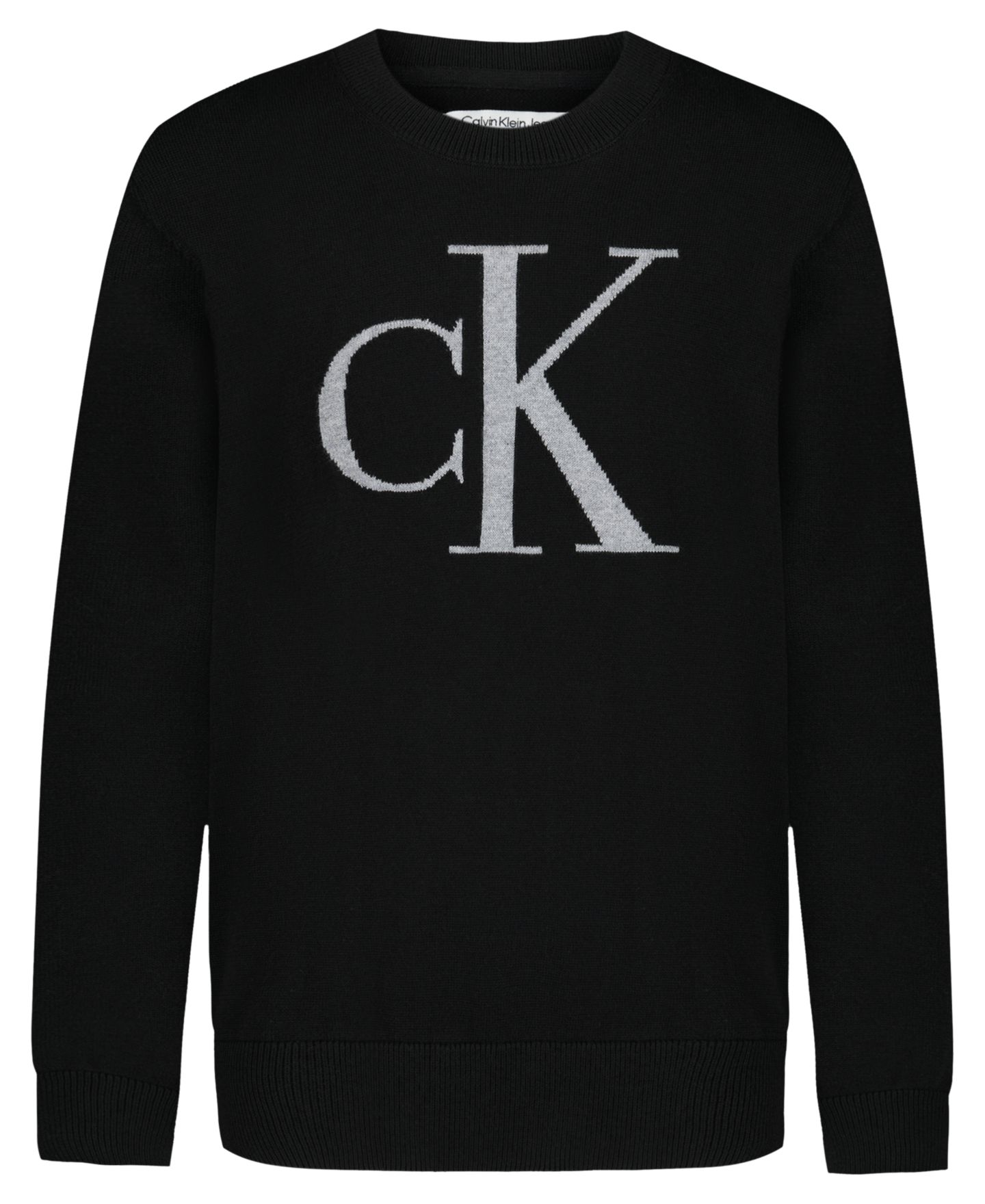 Толстовка Calvin Klein Monogram Graphic для мальчиков, цвет: Чёрный — фото 1