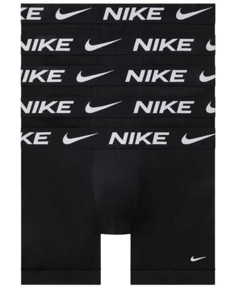 Трусы-боксеры Micro для мужчин, 5 шт. — Nike, цвет: Чёрный