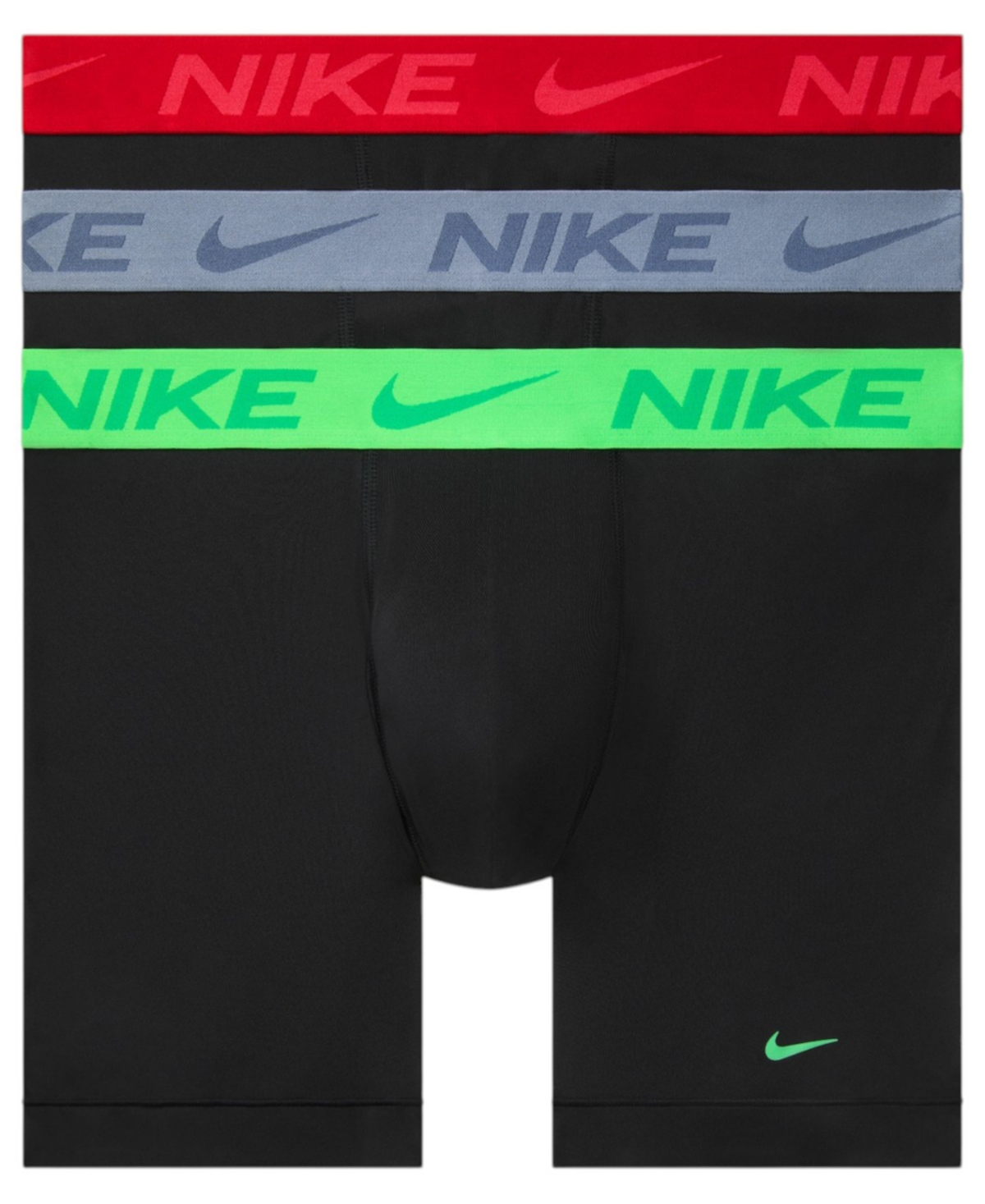 Nike Men's 3-Pack Dri-Fit Essential Micro Boxer Briefs - Obsidian Splatter Camo Print/Football Bl