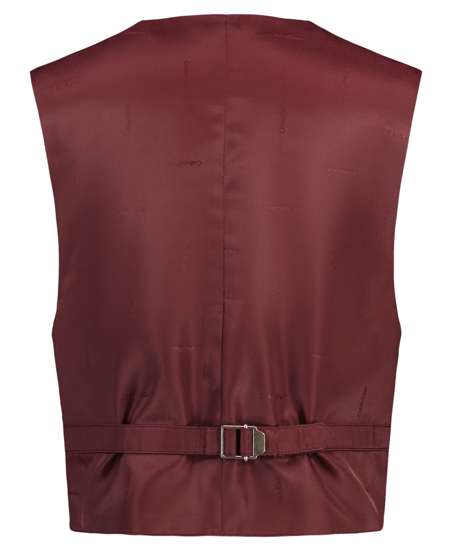 Мужской жилет Calvin Klein Sharkskin Stretch Single-Breasted Vest, цвет: Бордовый — фото 2