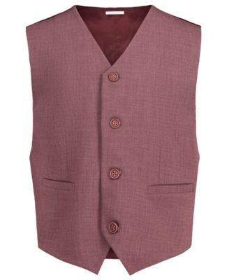 Men's Sharkskin Stretch Single-Breasted Vest