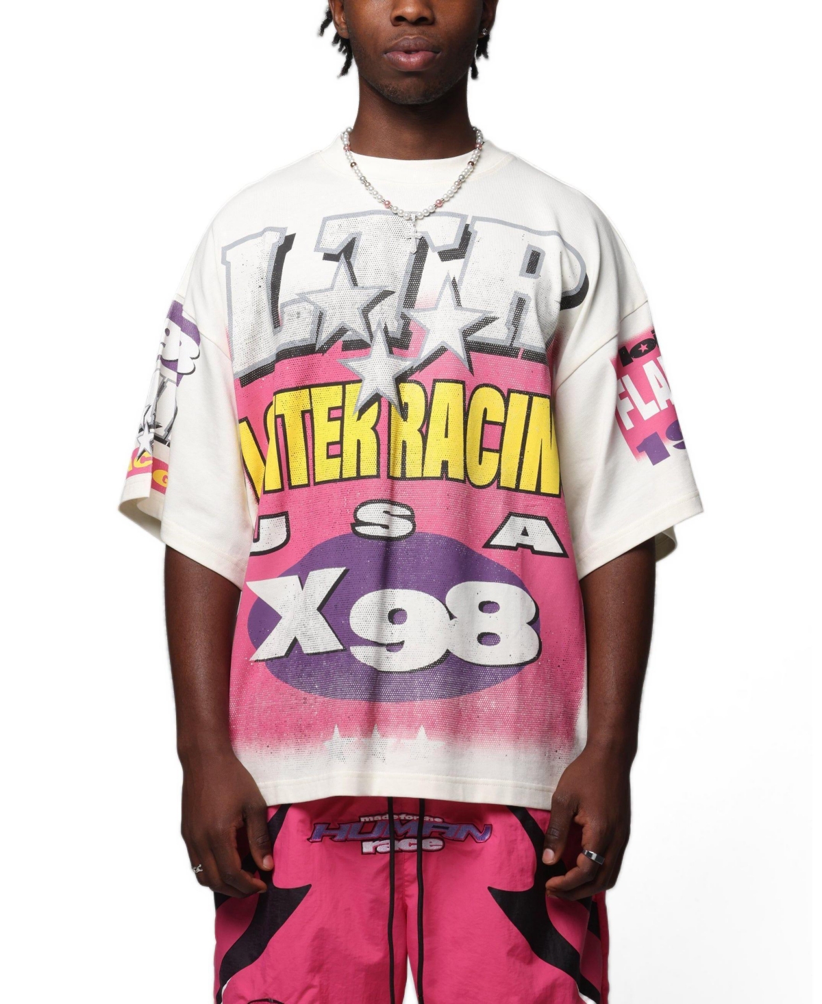Loiter Men's Racer Box Oversized Graphic T-Shirt