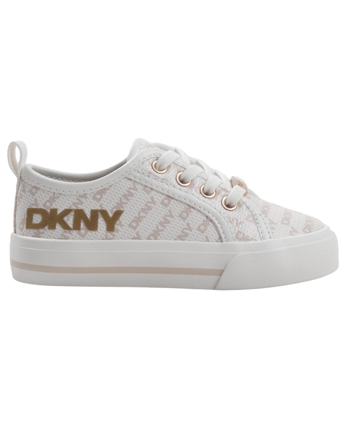 Кроссовки DKNY Hannah Cam Low-Top Lace-Up для девочек-малышей, цвет: Кремовый — фото 2