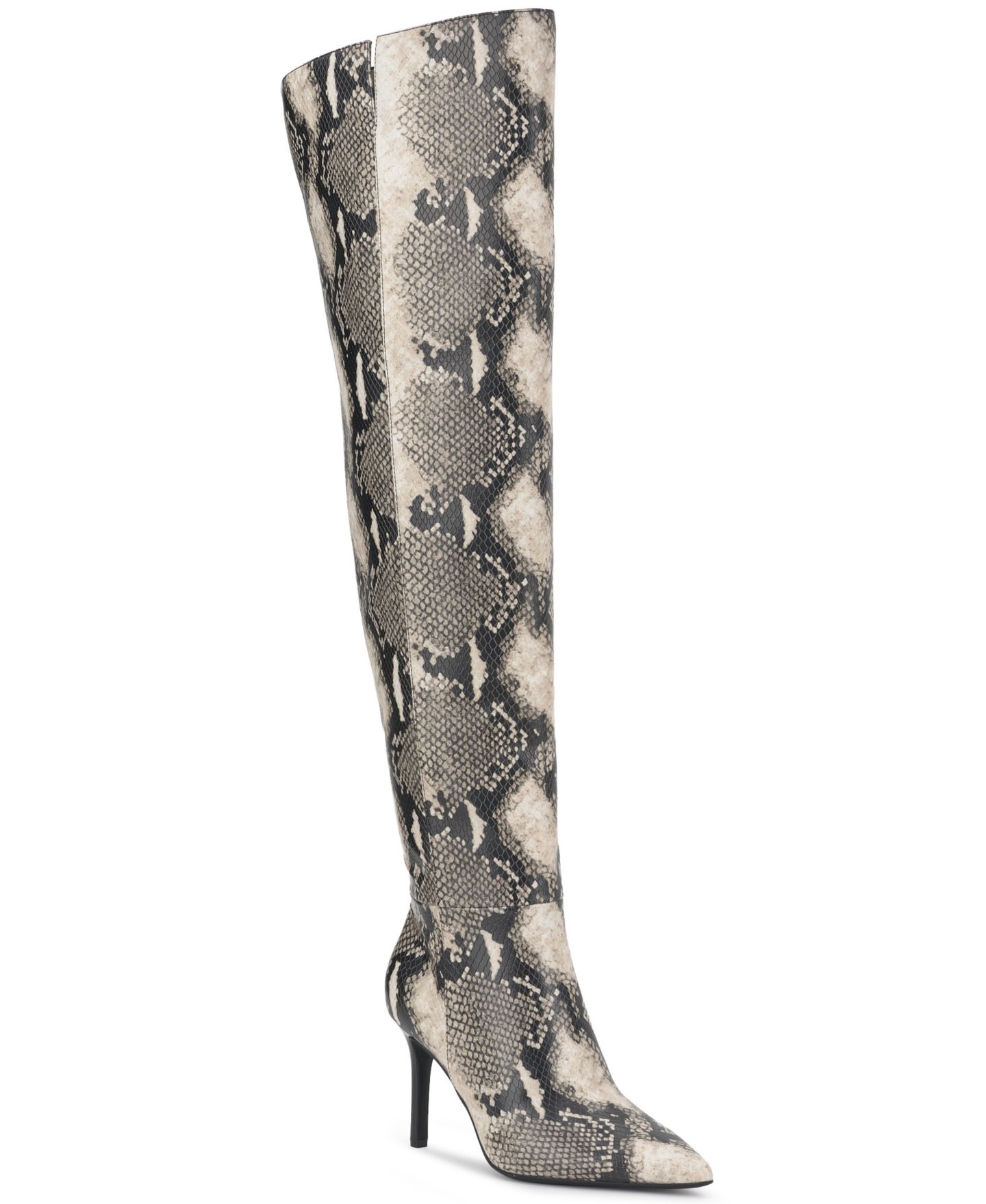 Женские ботинки I.N.C. International Concepts Kylynn Pointed Toe Over-the-Knee High Heel, цвет: Змеиный — фото 1