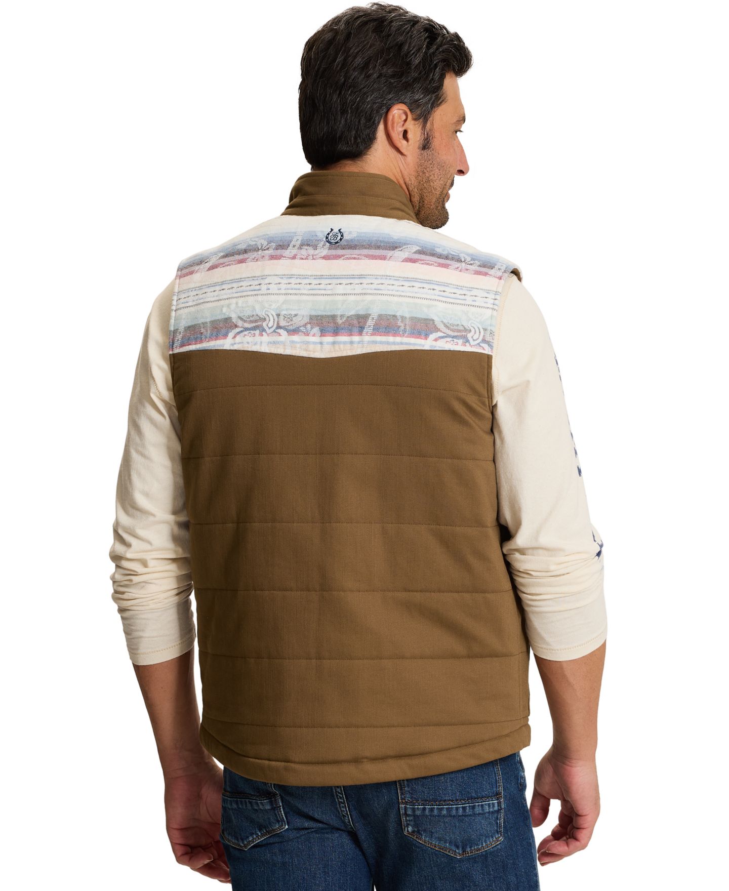 Мужской жилет Tommy Bahama Pecos Palms Western Quilted Stand-Collar, цвет: Liqueur — фото 4