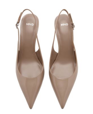 Women's Pointed-Toe Slingback Patent Pumps