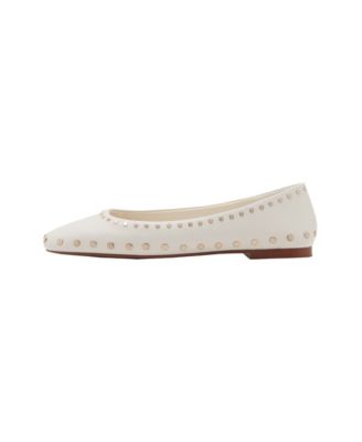 Women's Studded Square-Toe Ballet Flats