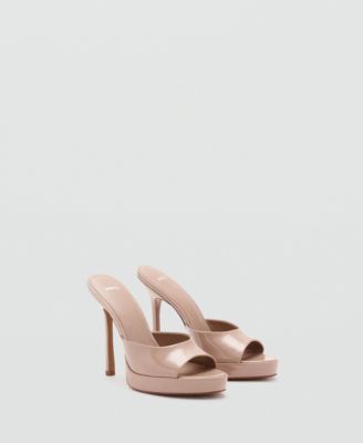 Women's Patent Leather Stiletto Heel Platform Lana Sandals