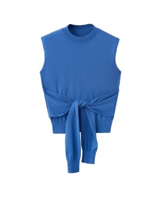 Women's Tailored Knit Knot-Detail Vest