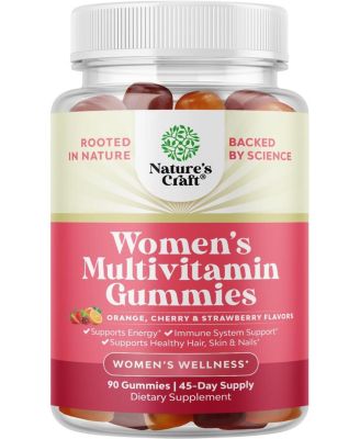 Women's Daily Multivitamin Gummies with Biotin, Zinc, Folate and Vitamin D | 90 Count