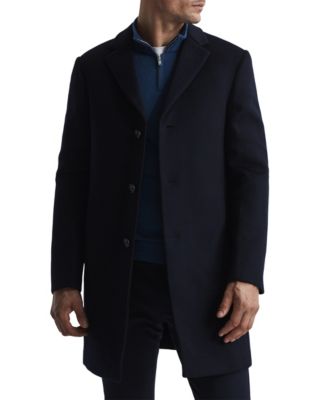 Men's Gable Wool-Blend Single-Breasted Mid-Length Overcoat
