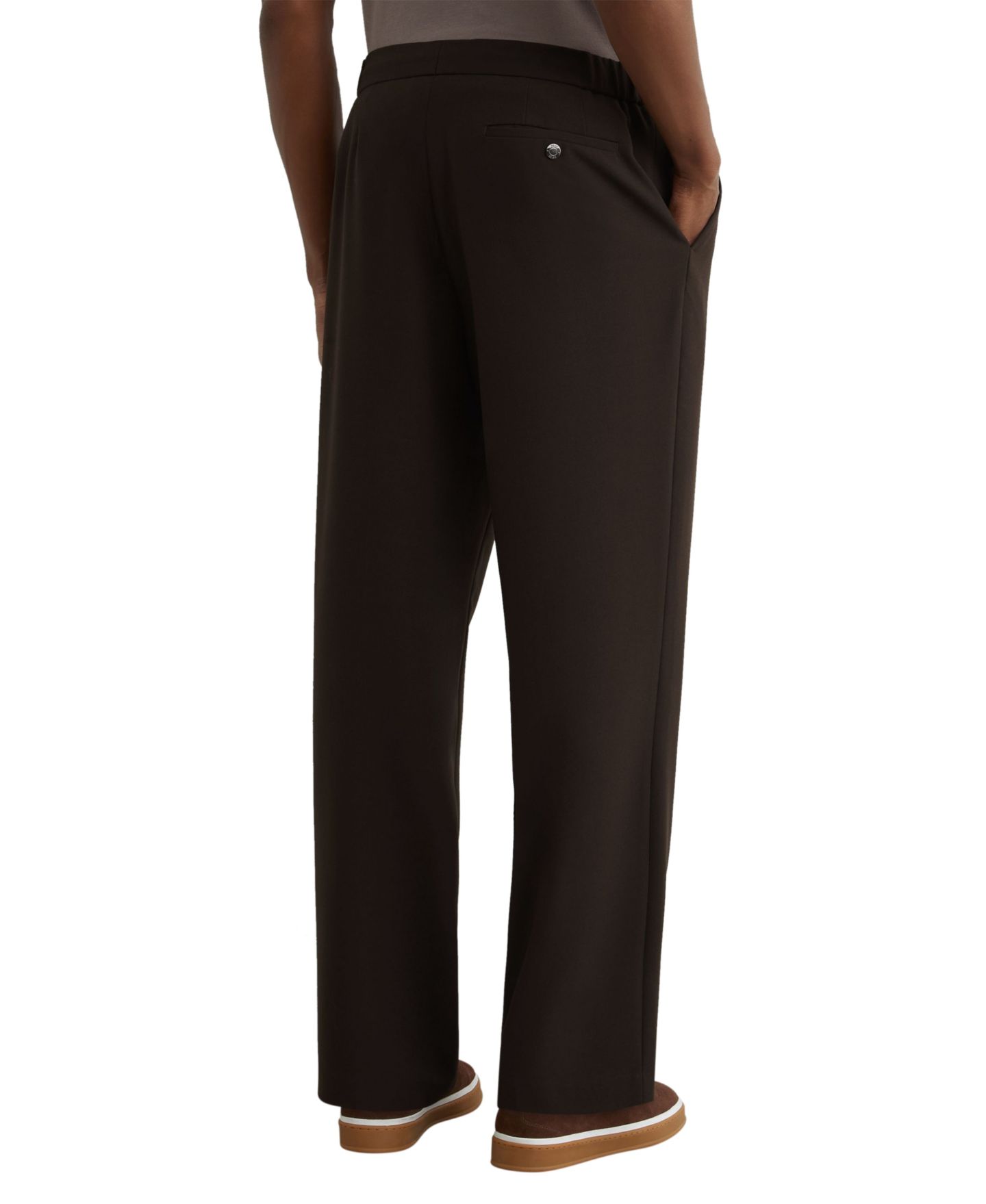 Мужские брюки REISS Found Stretch Relaxed-Fit Drawstring, цвет: Коричневый — фото 2