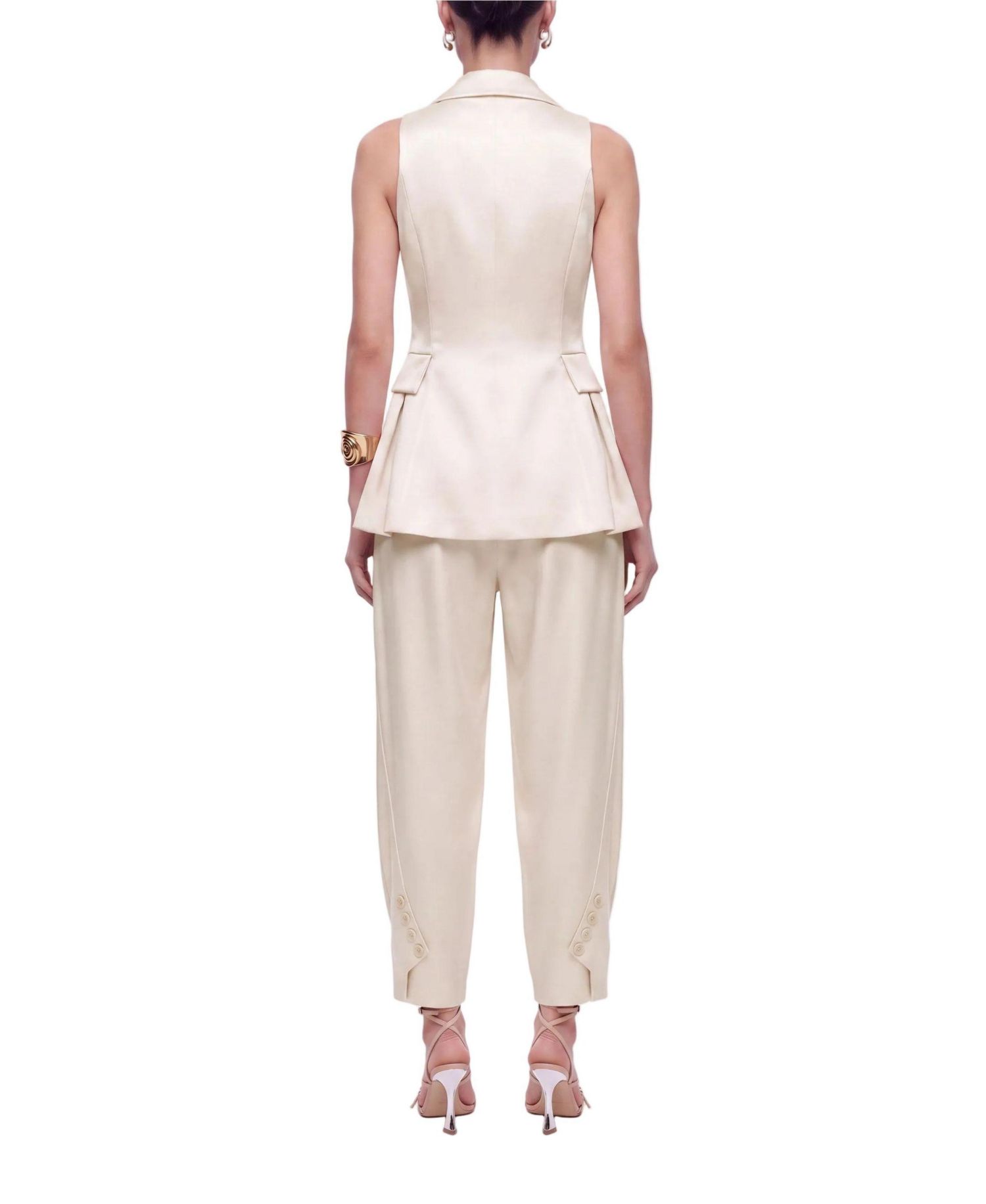 Women's Single Button Peak Lapel Vest