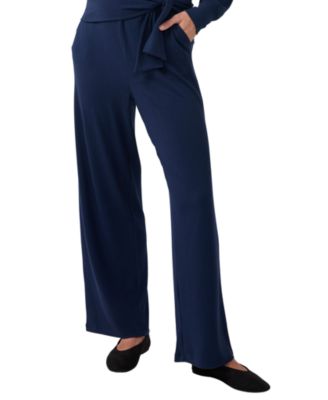 Maternity High-Rise Wide-Leg Pull-On Pants
