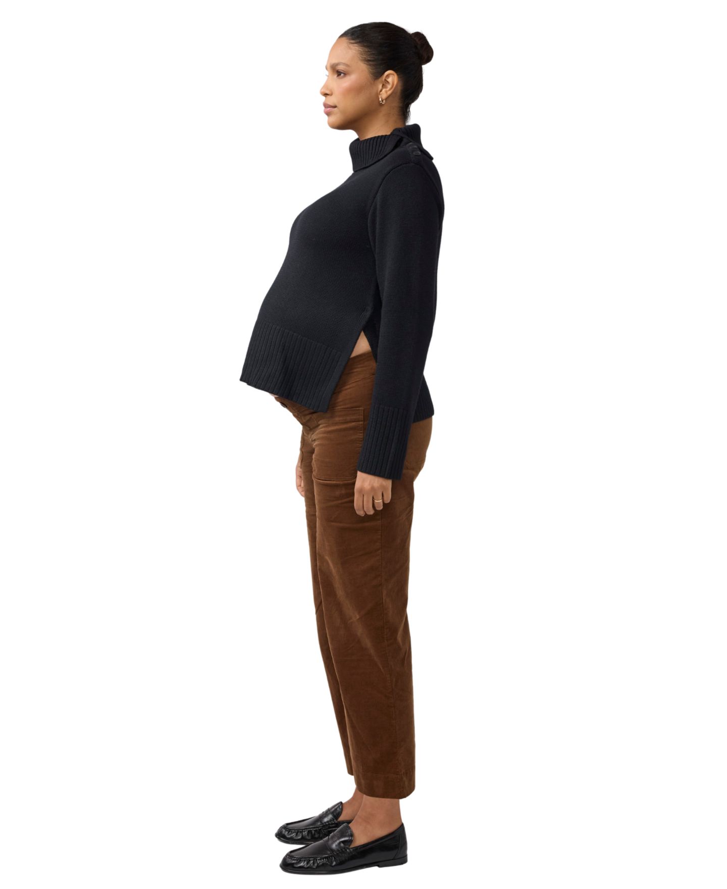 Женские брюки Ingrid + Isabel Maternity Stretch-Corduroy Ankle Pant, цвет: Коричневый — фото 2