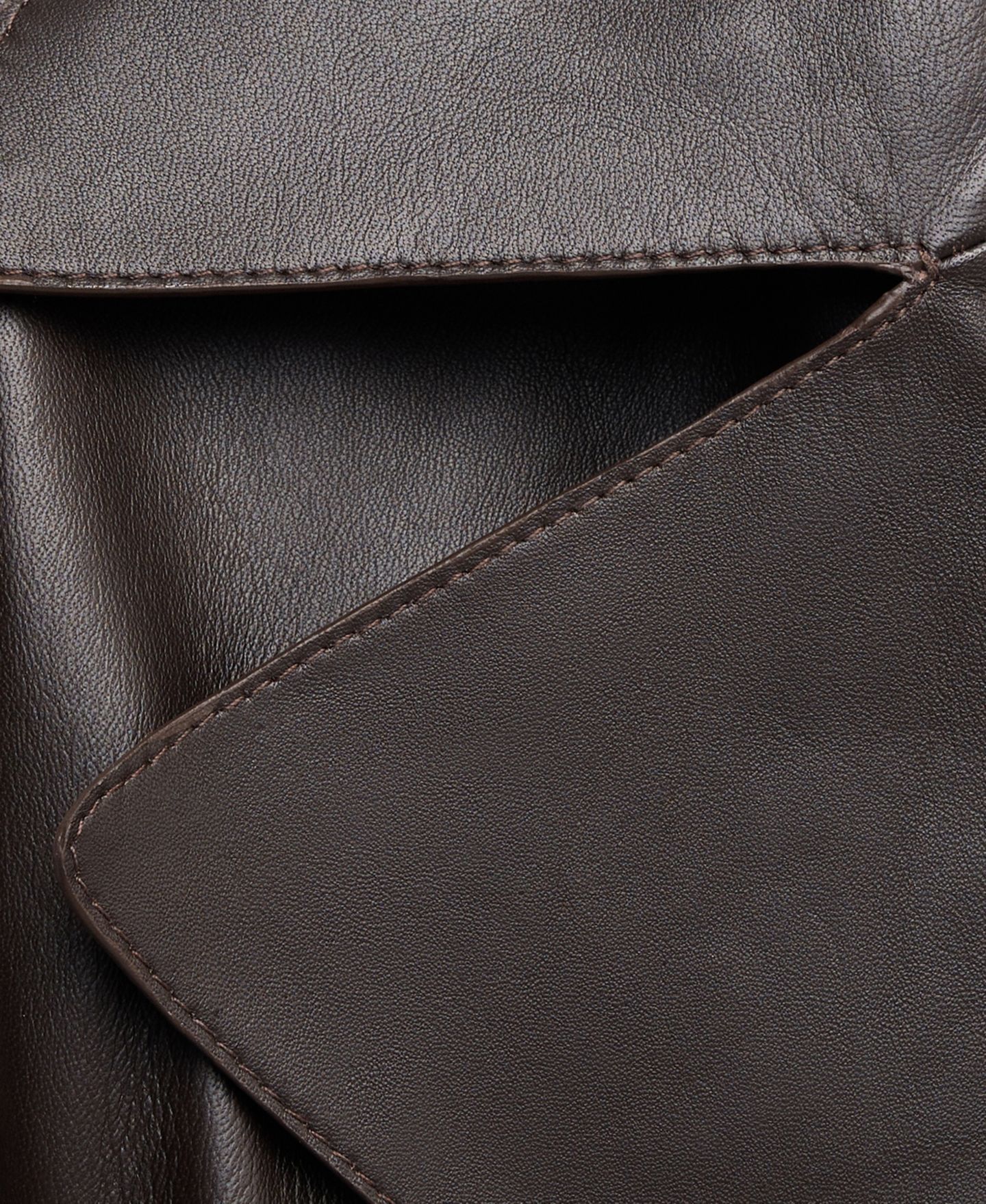 Женская куртка Mango Selection Leather Belted Cropped Trench, цвет: Шоколадный — фото 4