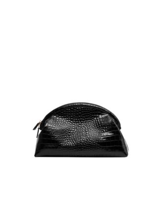 Selection Small Croc-Embossed Leather Clutch