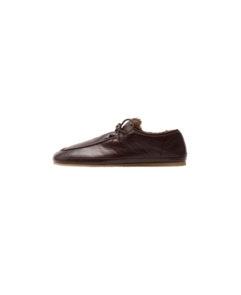 Женские туфли MANGO Round-Toe Flat, цвет: Тёмный коричневый