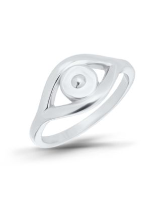 Cubic Zirconia Evil Eye Pinky Open Pinky Ring