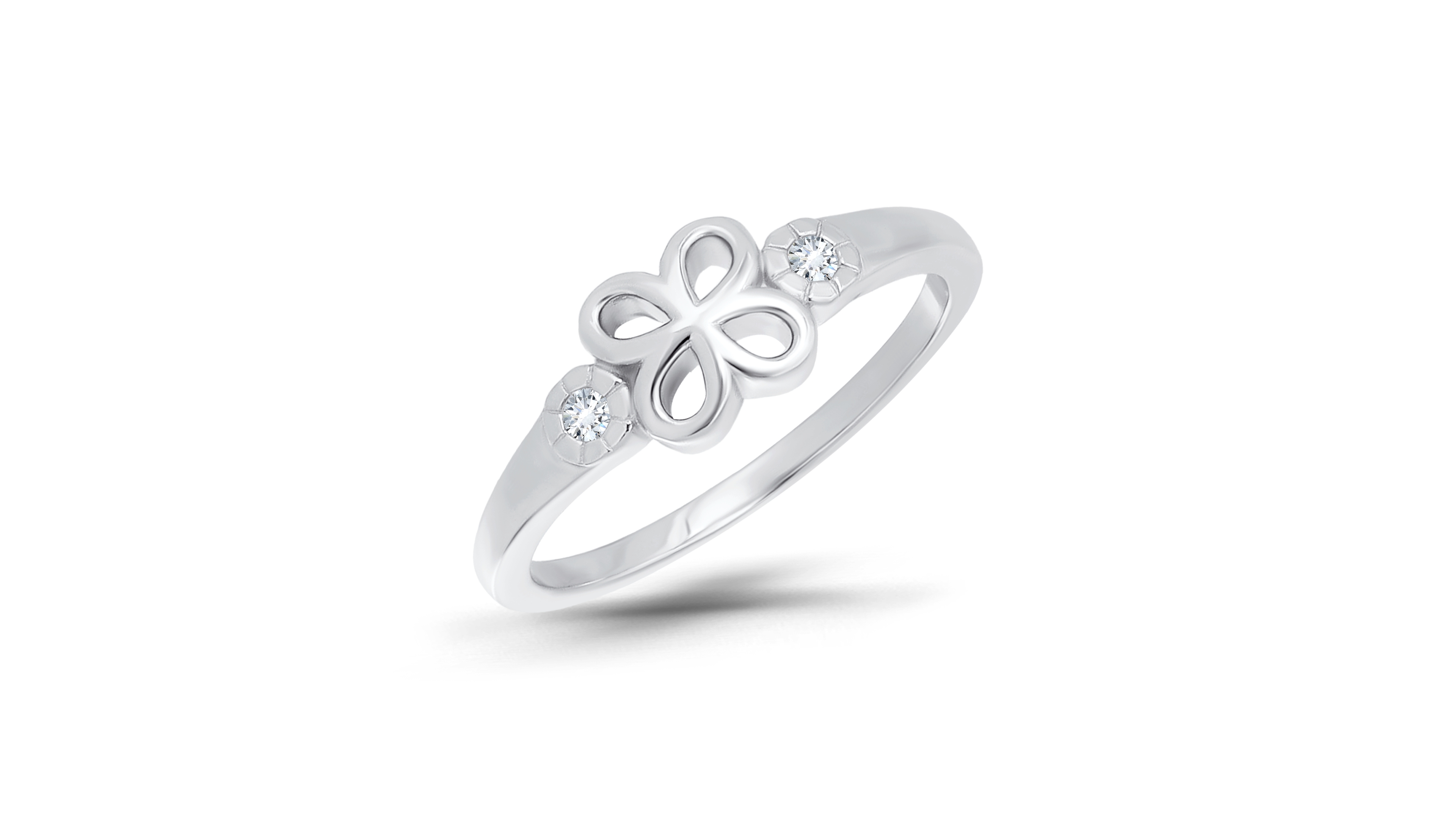 Macy's Cubic Zirconia Silver-Tone Sparkle Open Ring