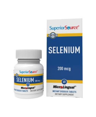 Selenium 200 mcg  Selenomethionine Tablets Aid Thyroid Gland Function  60 Instant Dissolve Tablets