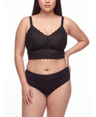 Plus Size Wireless Unlined Lace Bralette