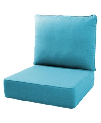 24"x22"x6" Patio Thick Cushions and Pillows Set - Deep Seat Indoor/Outdoor Water and Fade Resistant
