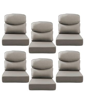 Luxury Smile 24x24x6 Outdoor Cushions, Water Resistant Olefin Deep Seat Cushion for Patio Wicker Chair Sofa