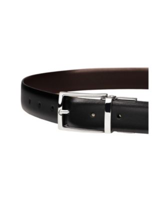 Reversible Italian Leather Brass Buckle Belt