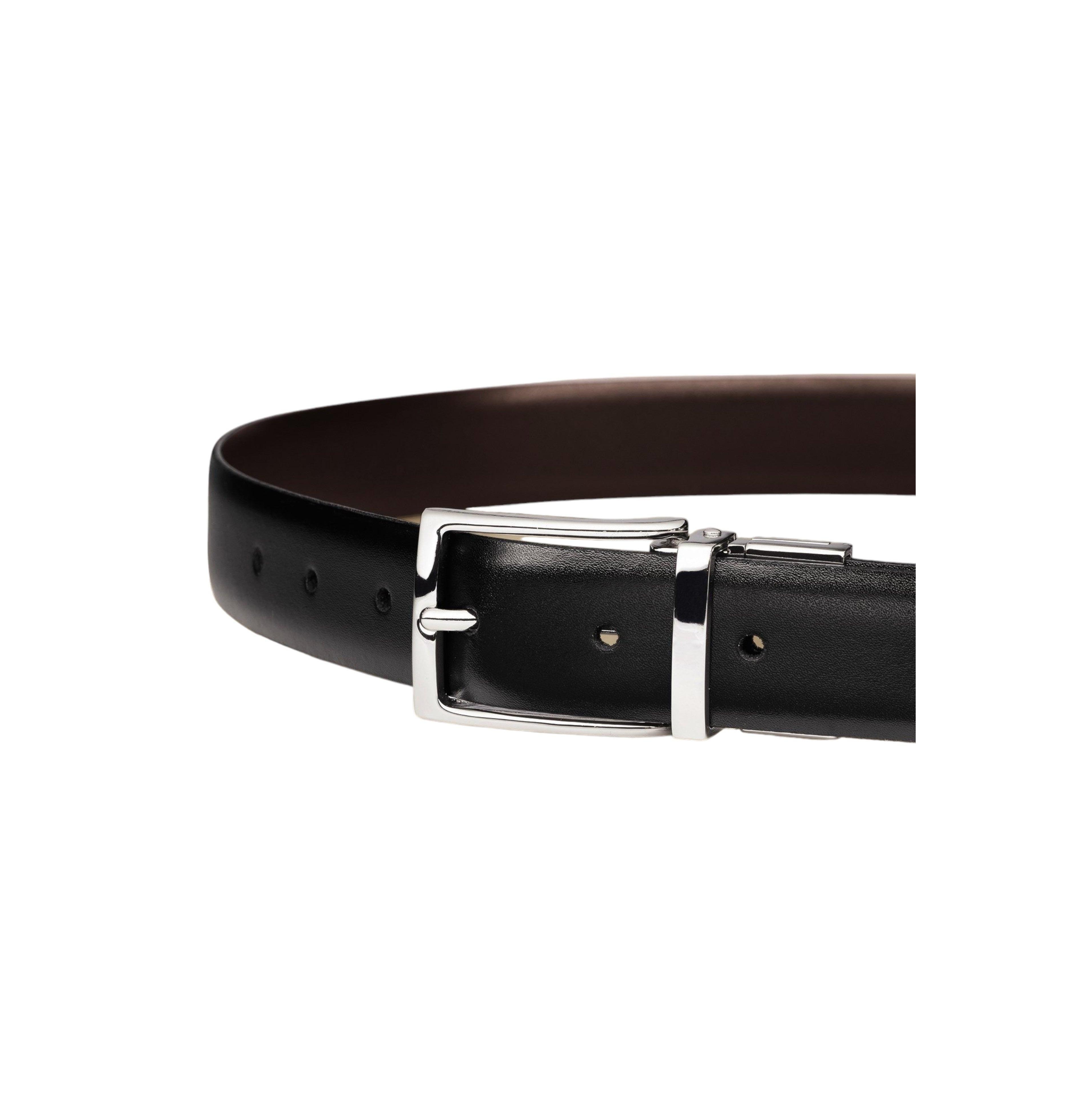 Charles Tyrwhitt Reversible Italian Leather Brass Buckle Belt