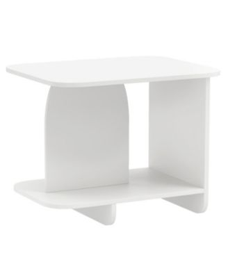 Compact 2-Tier Storage End Table for Small Living Spaces