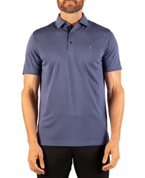 Мужское поло Tailorbyrd Classic Modal-Blend Short-Sleeve Solid Polo Shirt, цвет: Серый синий
