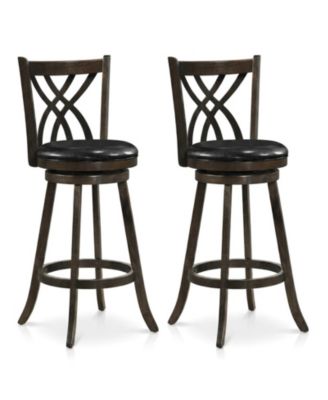 29-Inch Counter Stools with a Hollowed Wood Backrest