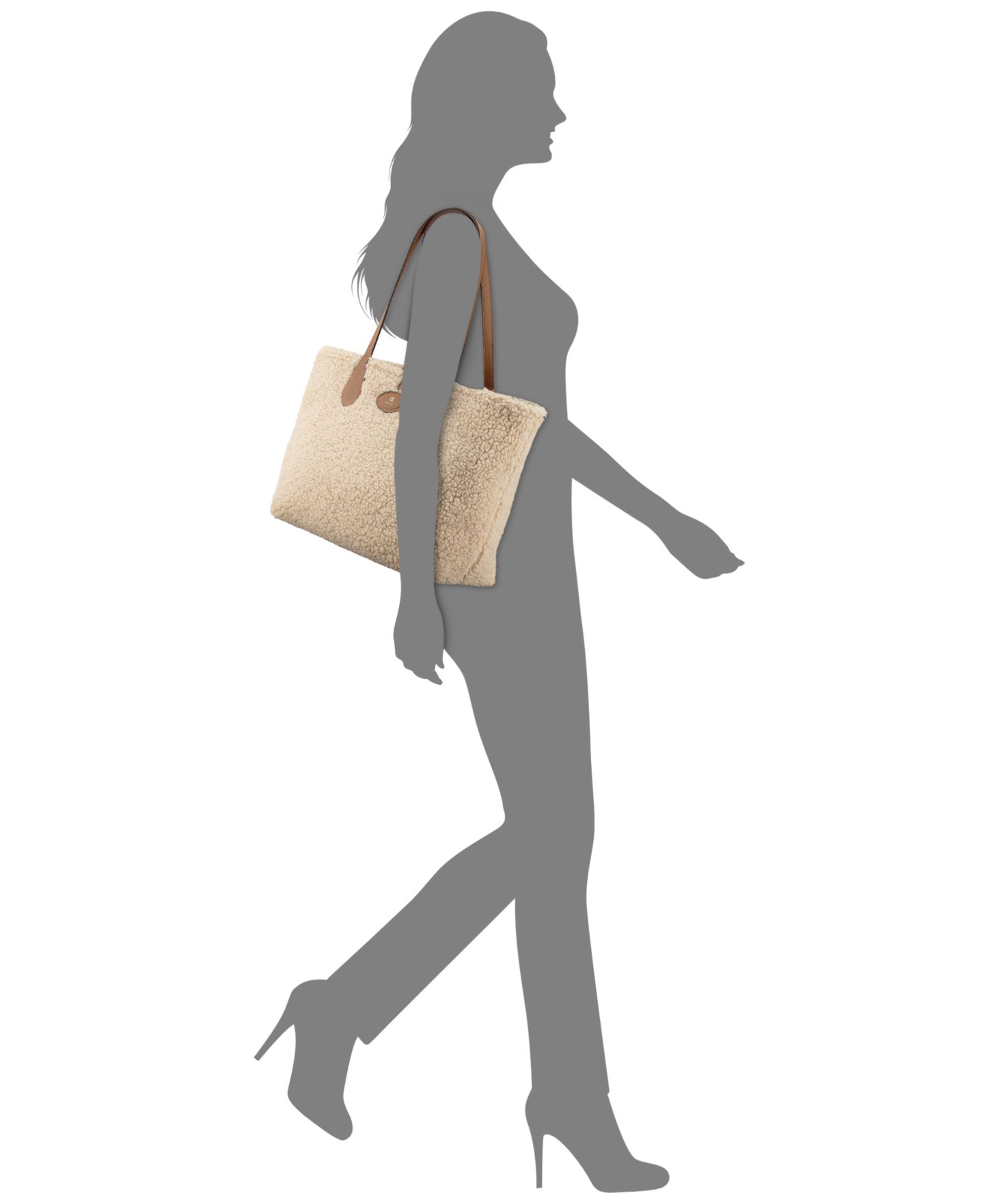 Женская сумка Nine West Emerick Large Reversible Tote with Removable Shoulder Handbag, цвет: Бежевый карамельный — фото 9